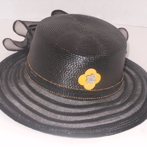 NuCollections Black Classy Hat One Size - Picture 4 of 5